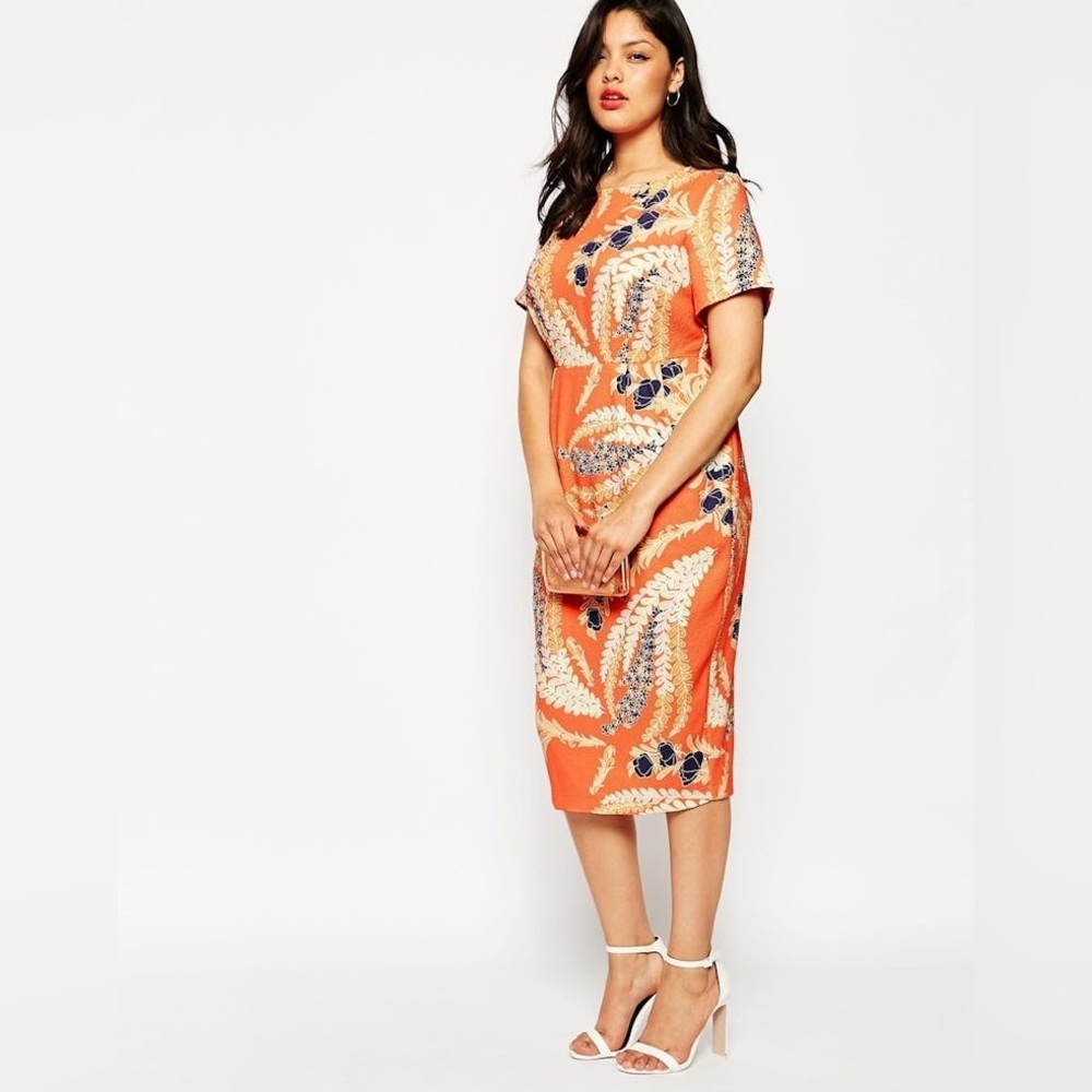 ASOS Curve Floral Wiggle Dress